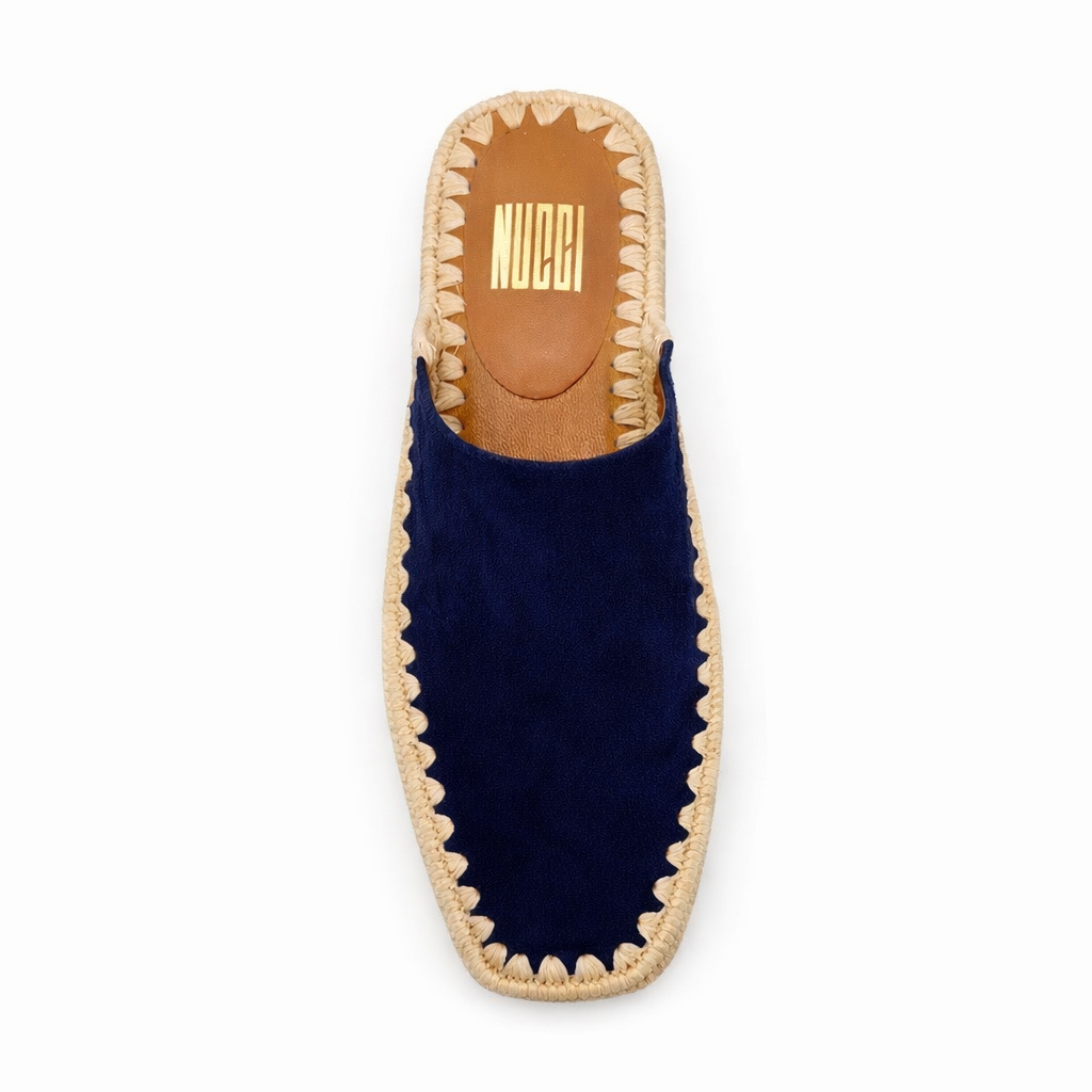 Mule Essenza - Cuir suède Bleu