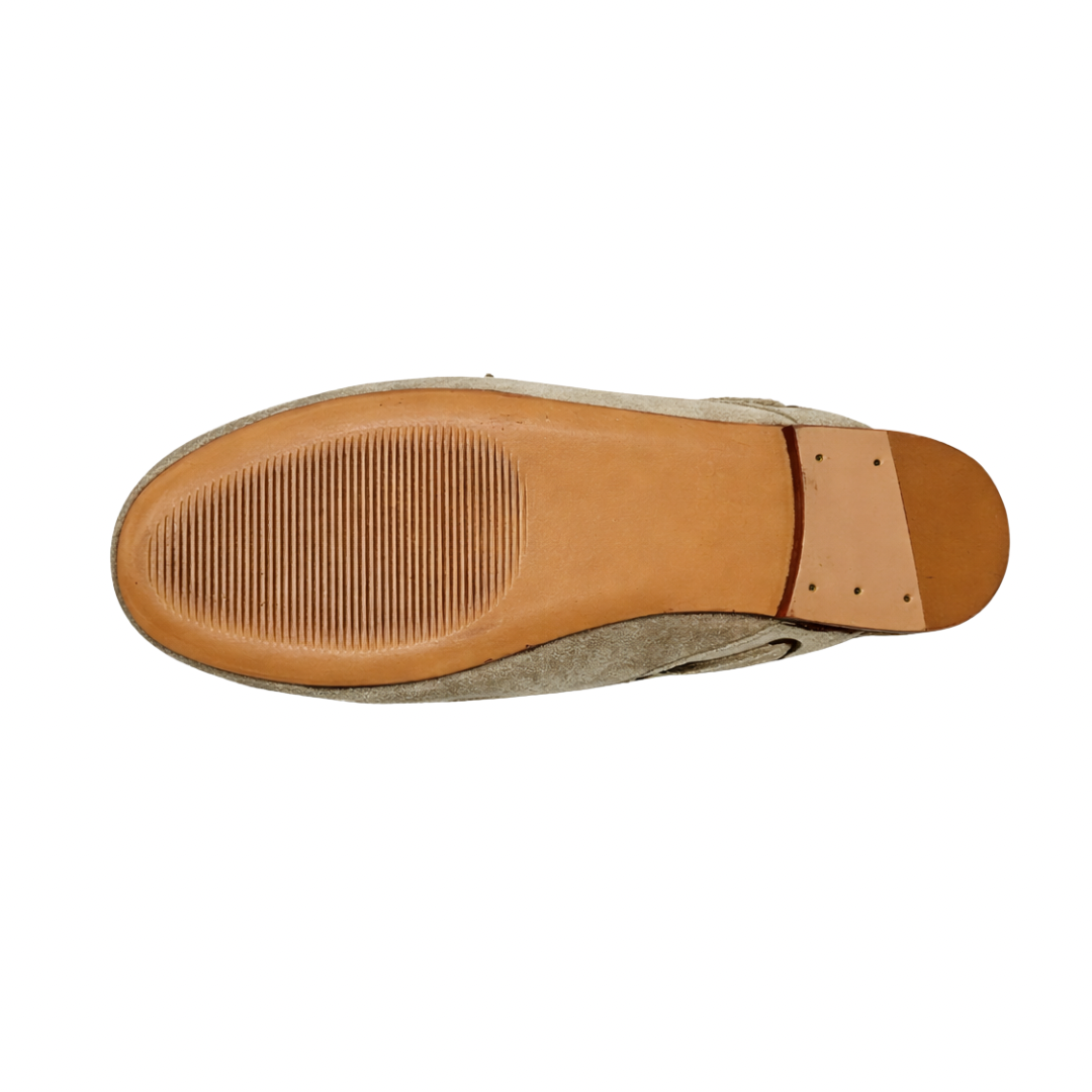 Mule Bateau - Cuir daim sable