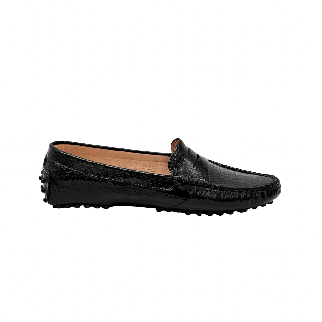 Portofino Femme - Cuir Crocodile Noir