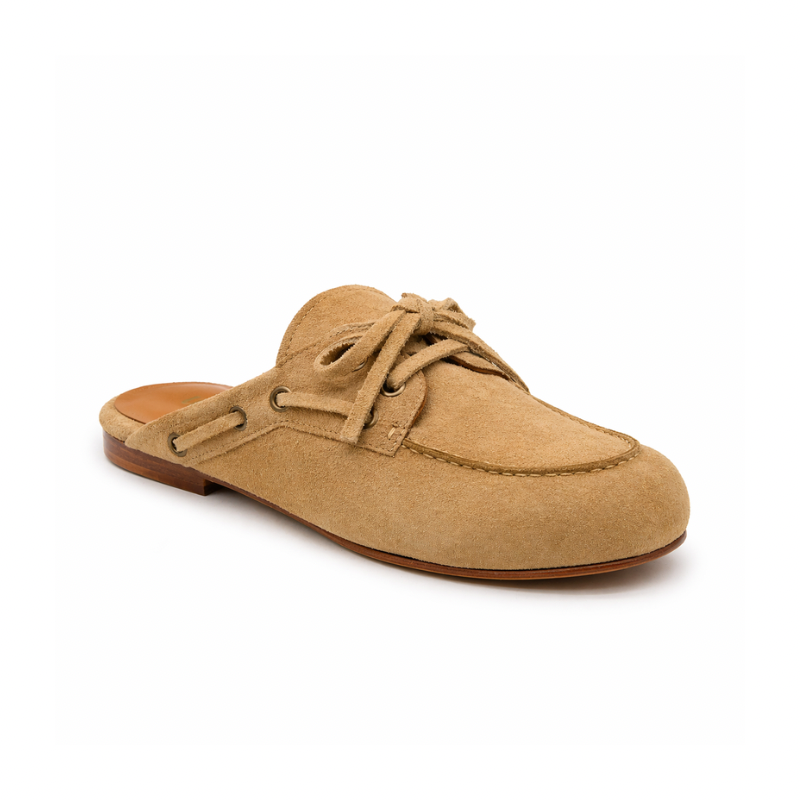 Mule Ibiza Femme - Cuir suède Sable
