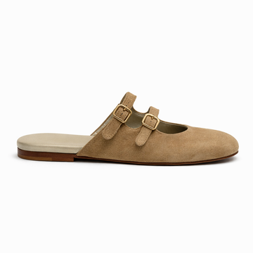Mule Milano Femme - Cuir Suède Beige