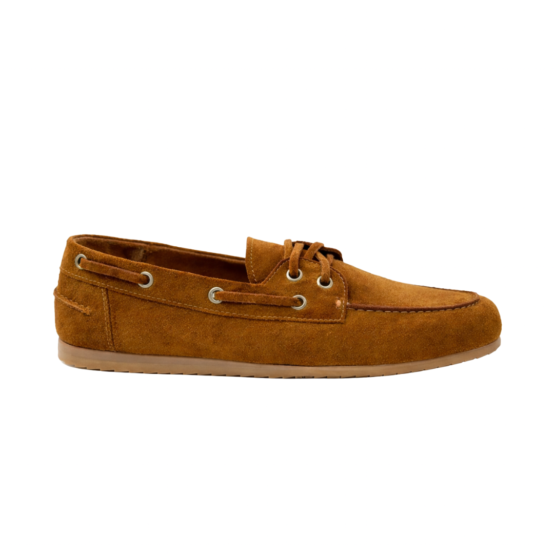 Bateau - Cuir daim camel