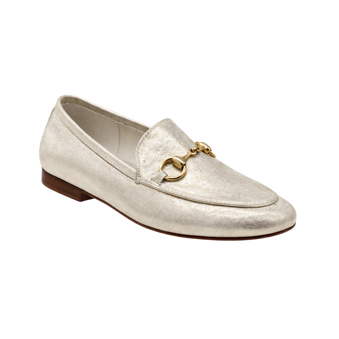 Céleste Femme - Cuir métallisée champagne