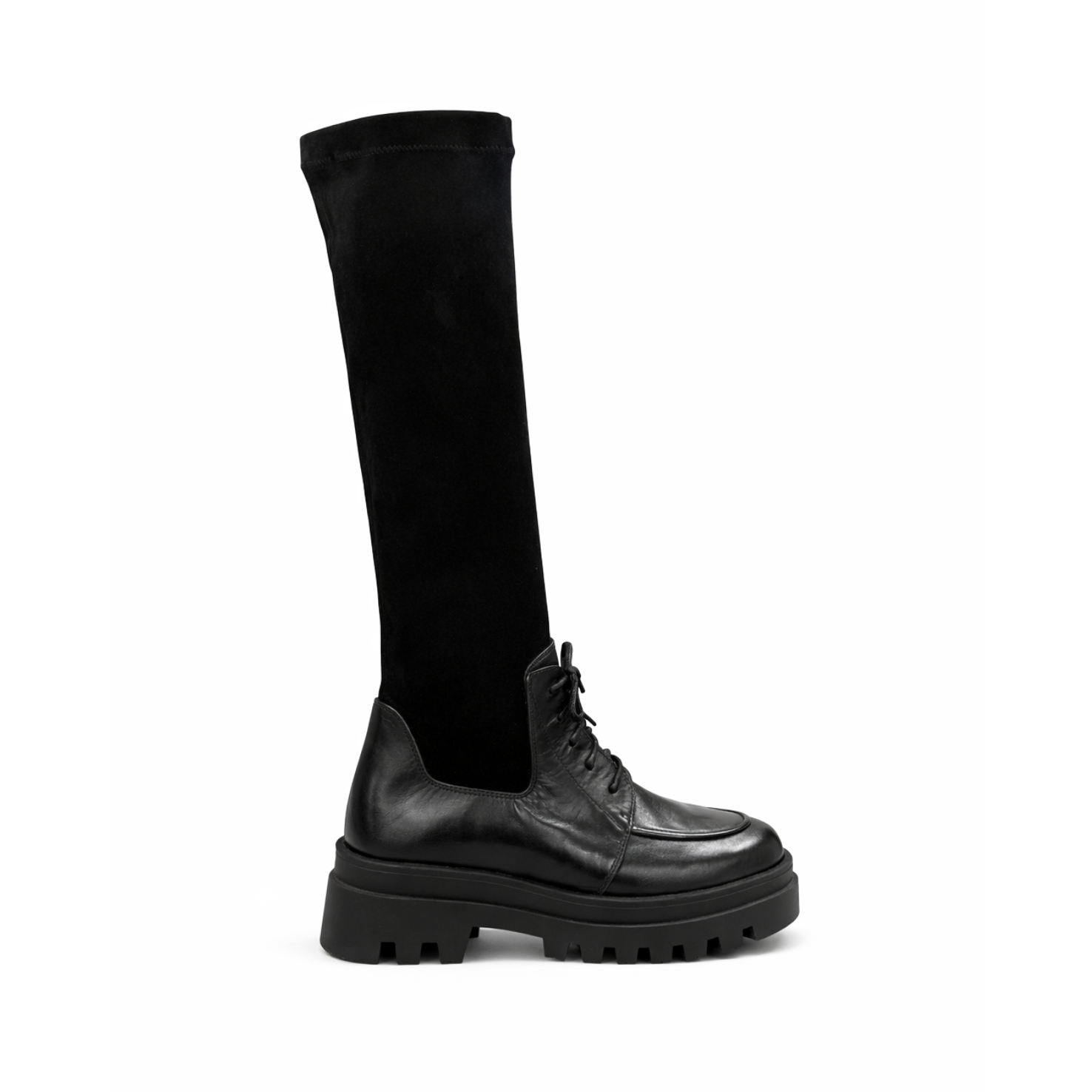 Icona - Cuir daim lycra Noir