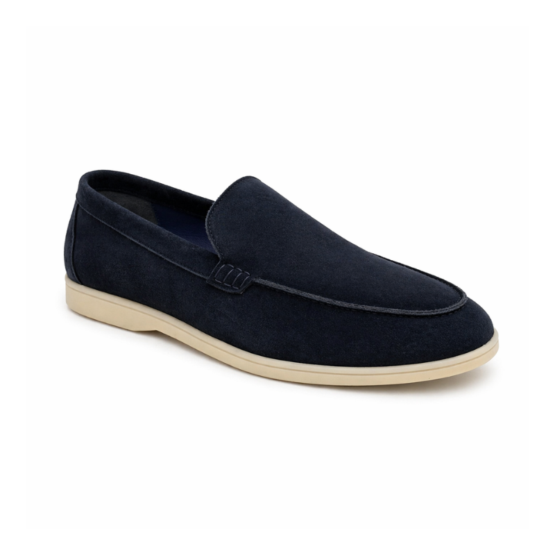 Lunéa Femme - Cuir Daim Bleu Marine