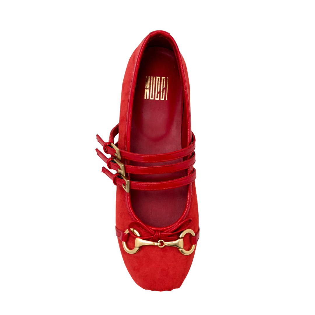 Venezia - Cuir Daim Rouge
