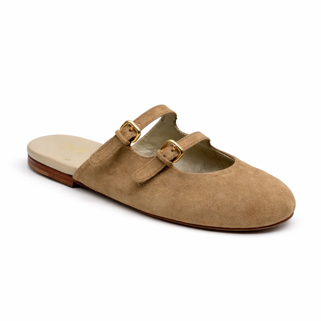 Mule Milano Femme - Cuir Suède Beige