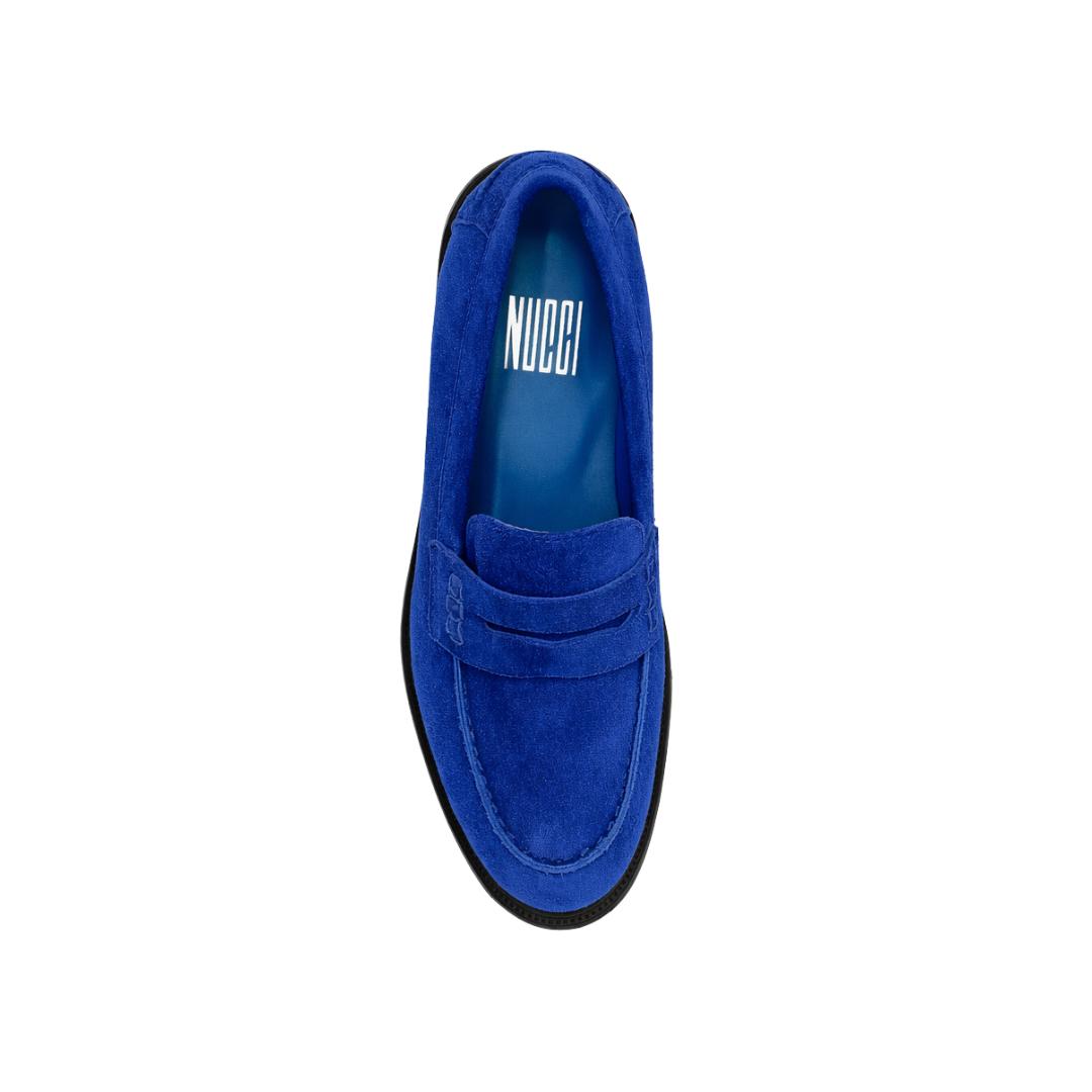 Calista - Cuir Daim Bleu