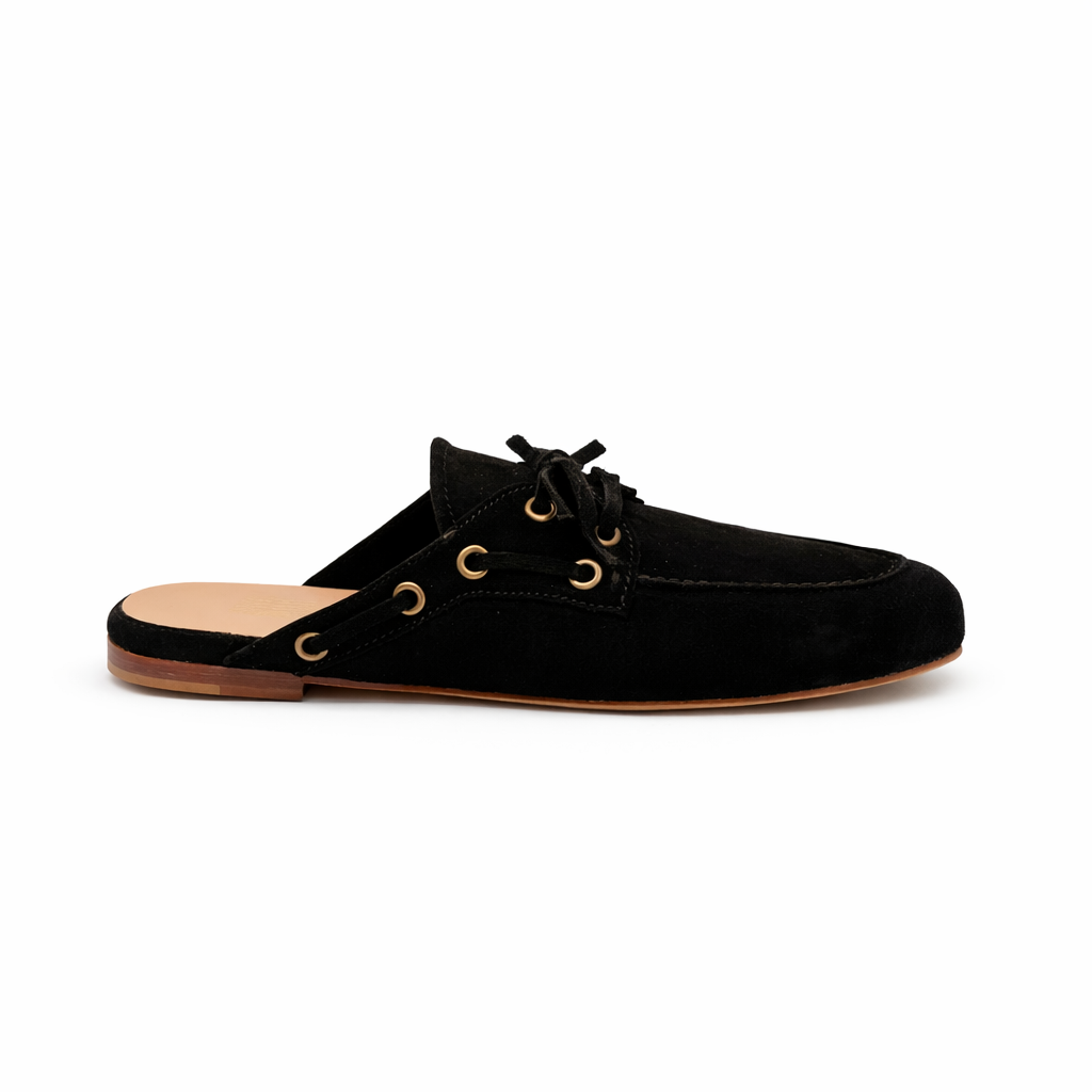 Mule Ibiza - Cuir suède Noir