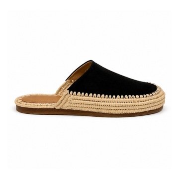 Mule Sablea - Cuir suède Noir
