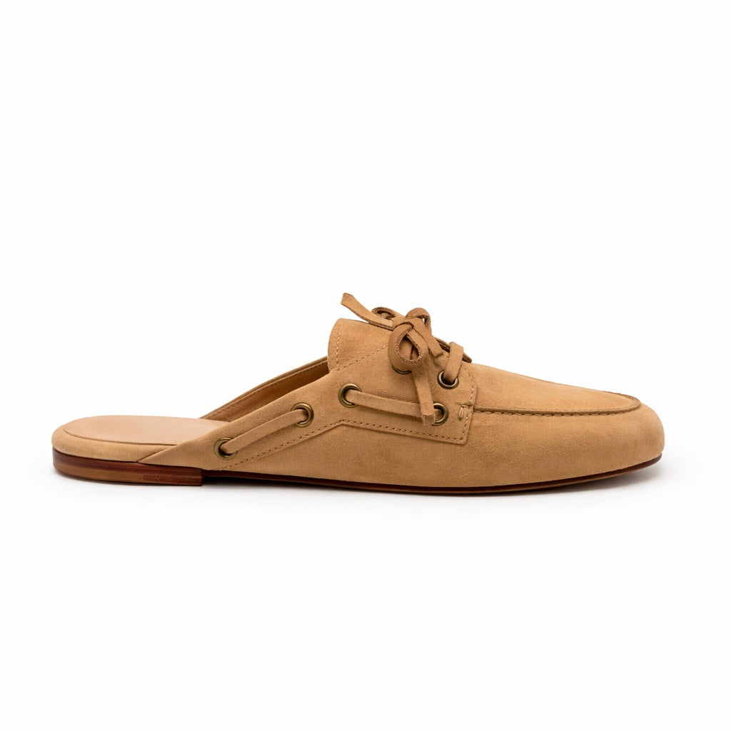 Mule Ibiza - Cuir suède beige