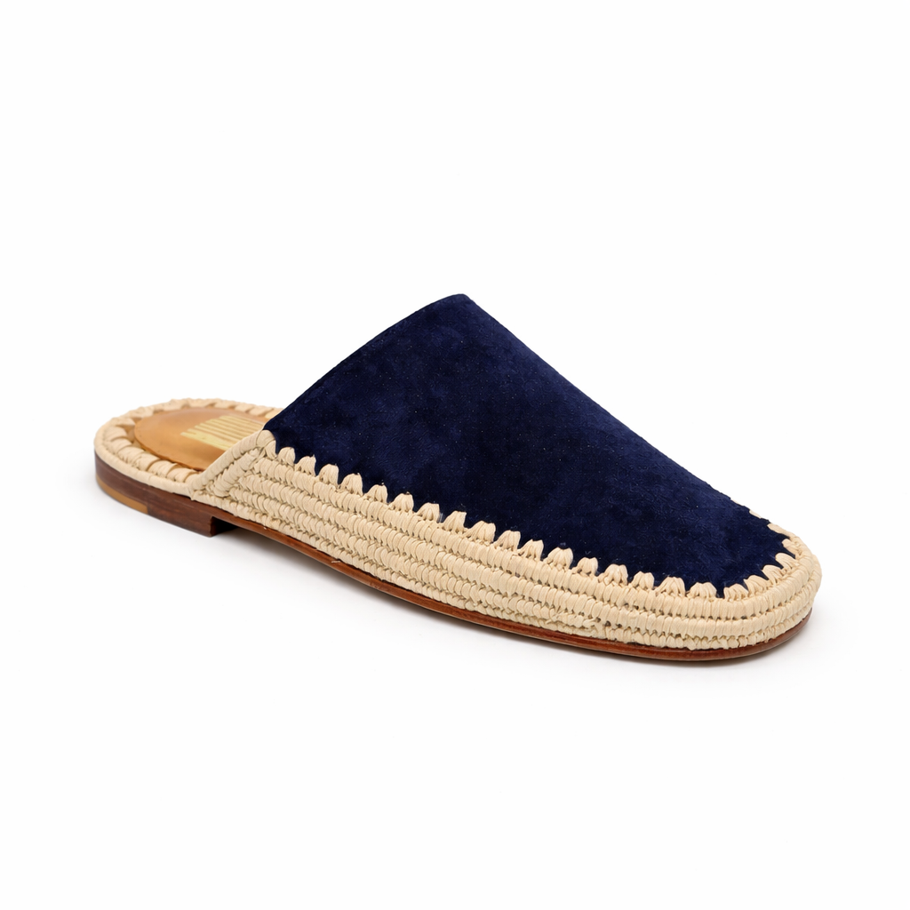 Mule Essenza - Cuir suède Bleu