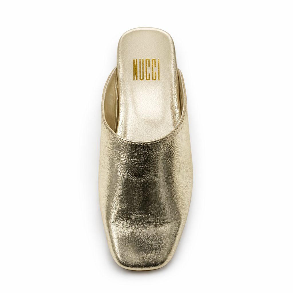 Mule Ayla - Cuir Or lumière