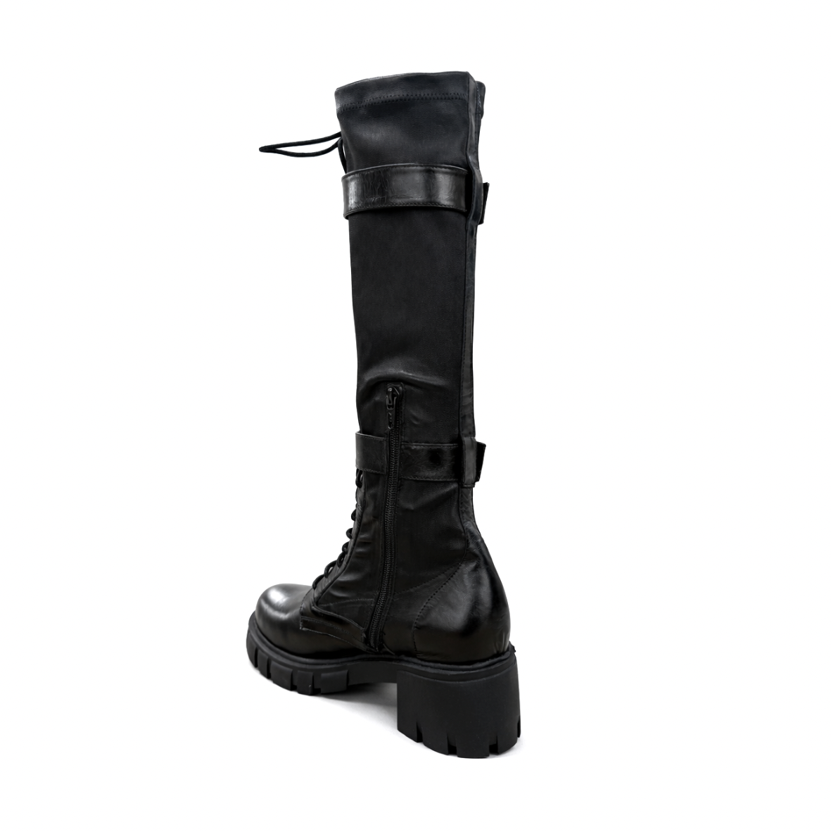 SIGNETTA - Cuir daim lycra Noir