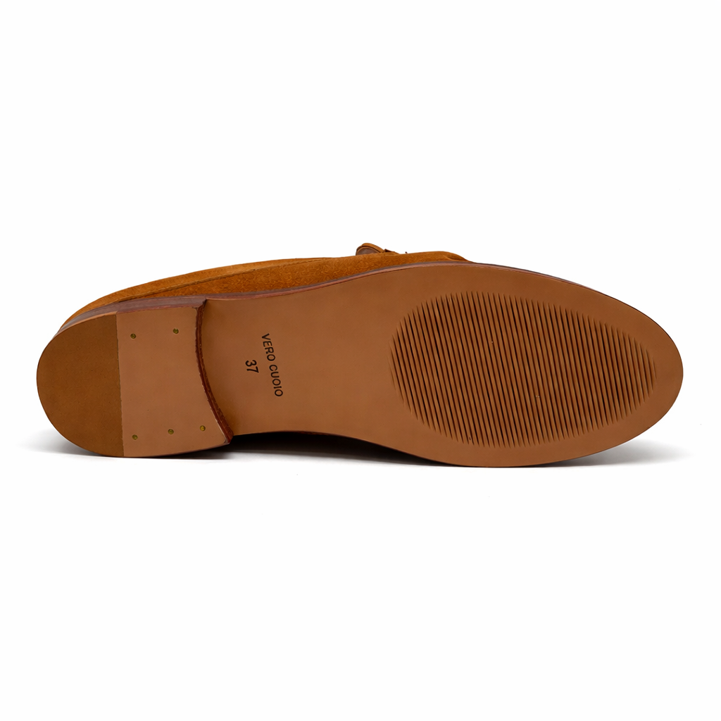 Mule Laurent Femme - Cuir Daim Camel
