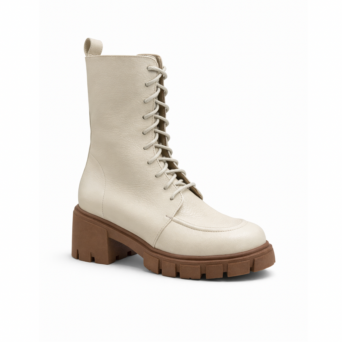 SANDRA - Cuir Beige ivoire