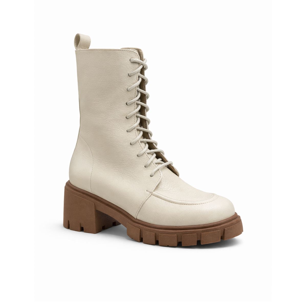 SANDRA - Cuir Beige ivoire