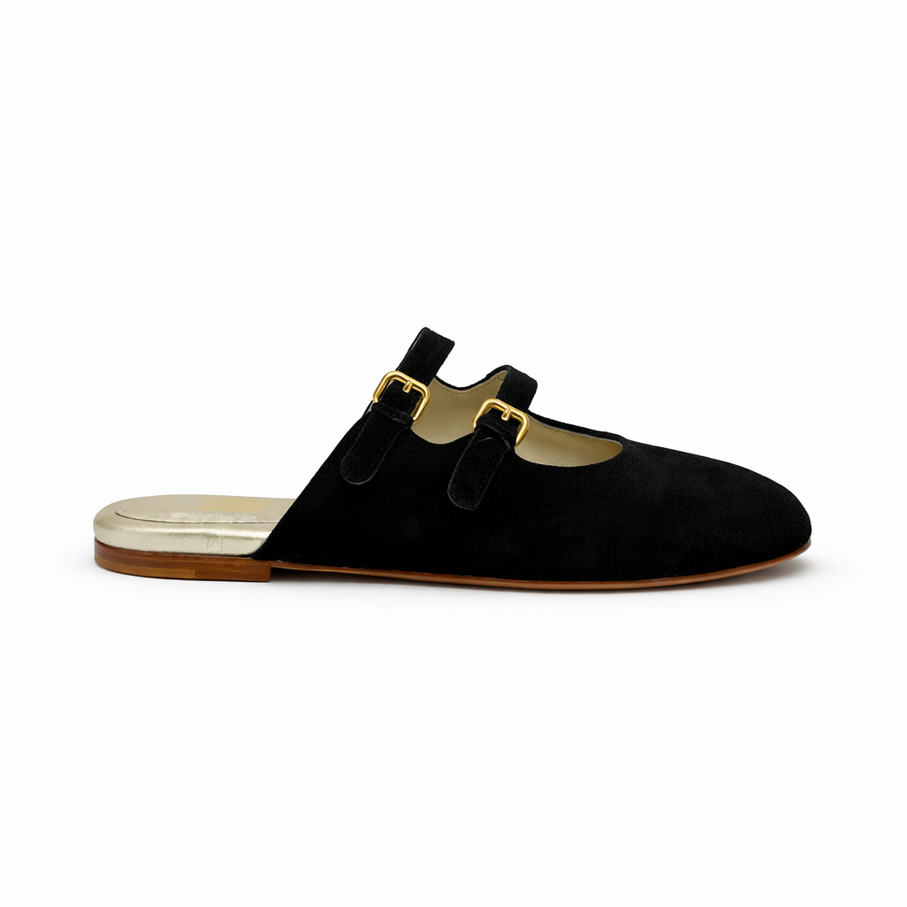 Mule Milano - Cuir Suède Noir