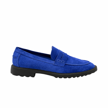 Calista - Cuir Daim Bleu