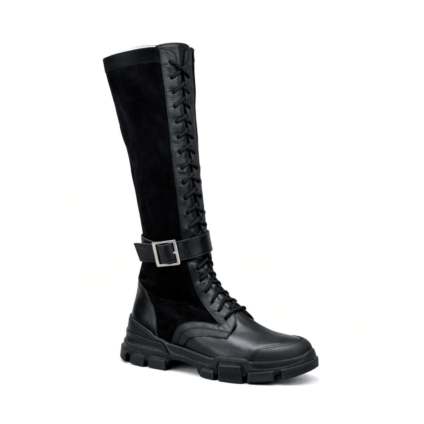 SIGNORIA - Cuir daim lycra Noir