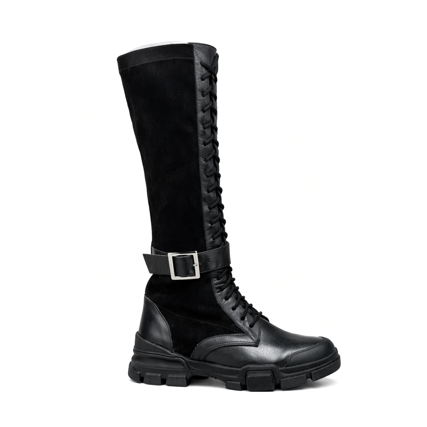 SIGNORIA - Cuir daim lycra Noir