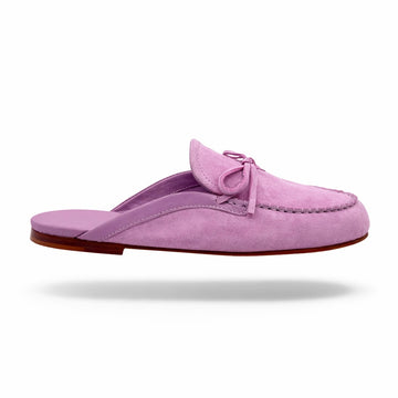 Mule imperiale - Cuir daim Rose lavanda