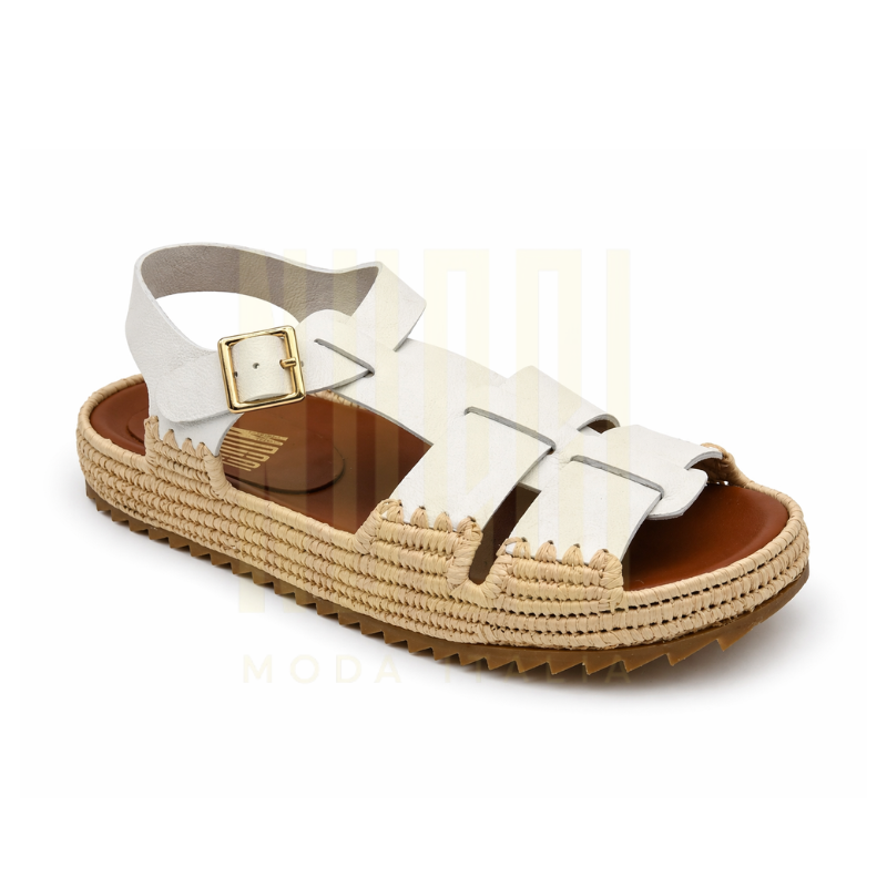 Sandale TERRA Femme - Cuir Blanc
