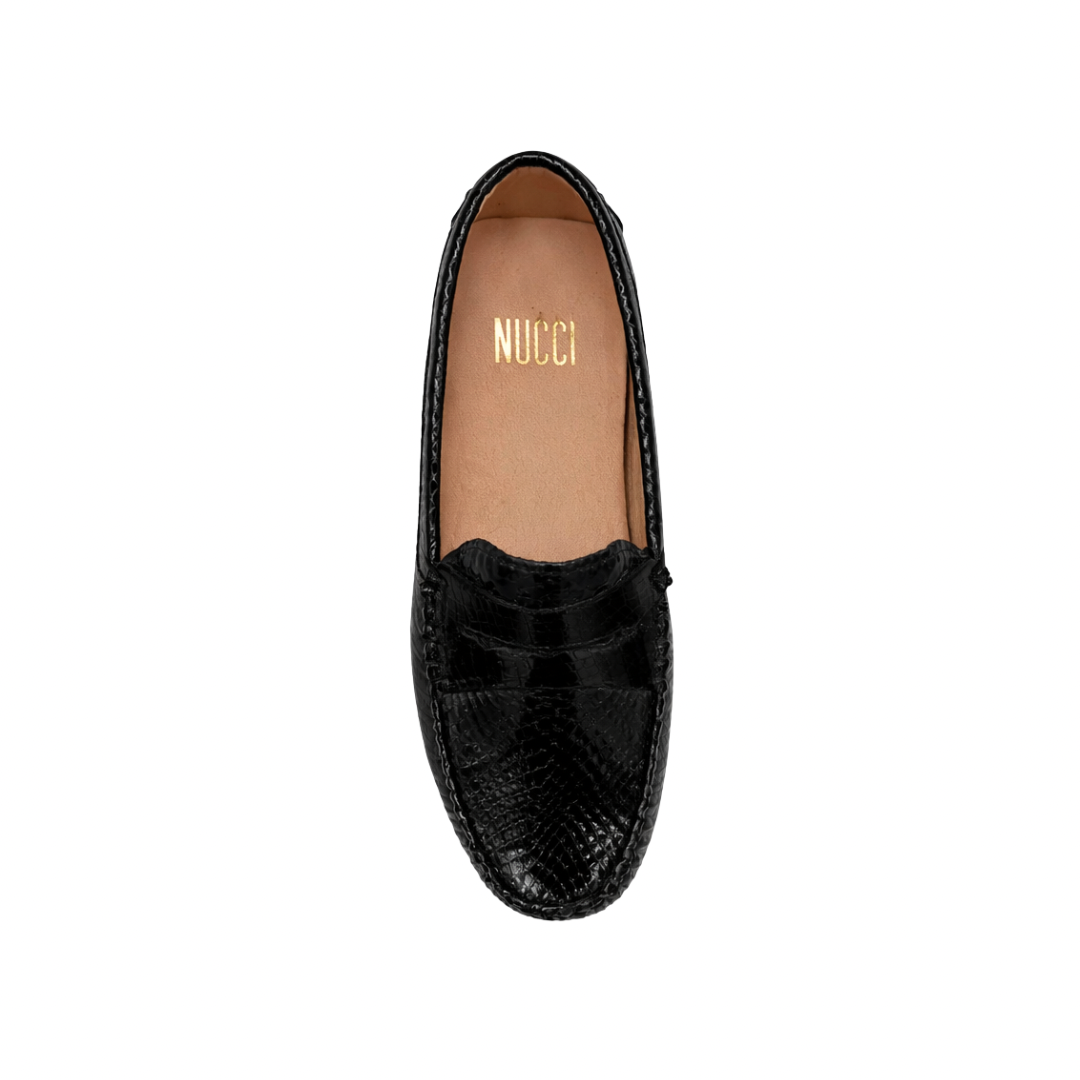 Portofino Femme - Cuir Crocodile Noir