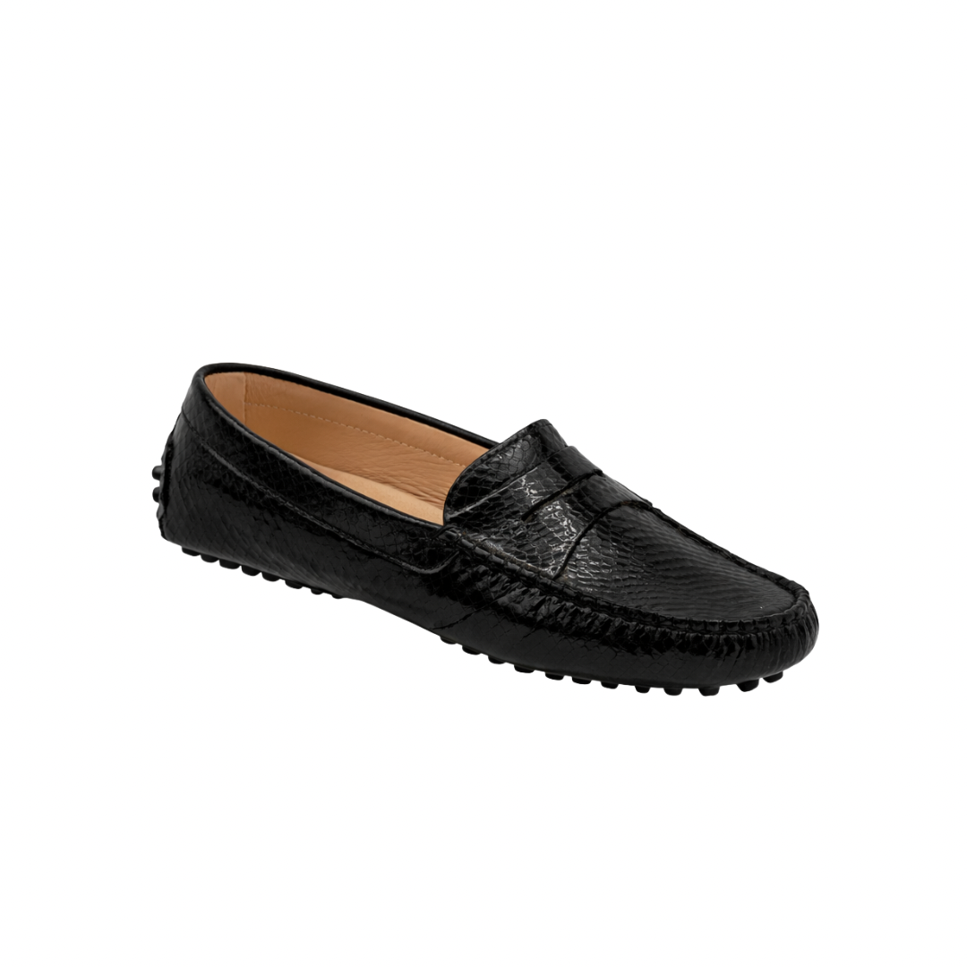 Portofino Femme - Cuir Crocodile Noir
