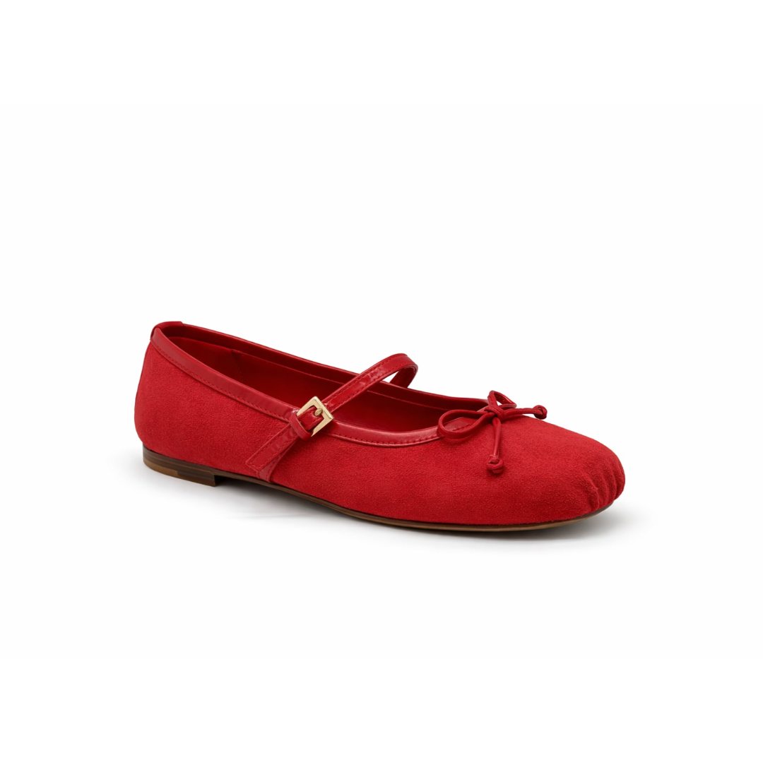 Roma Femme - Cuir suédé Rouge