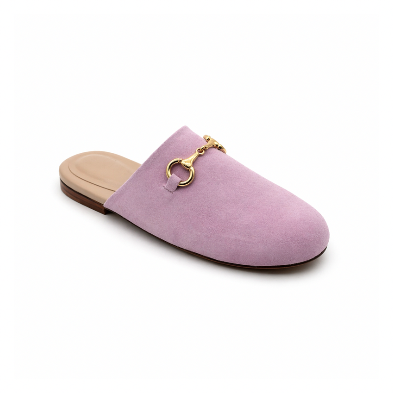 Mule Torino Femme - Cuir Suède Rose lilas