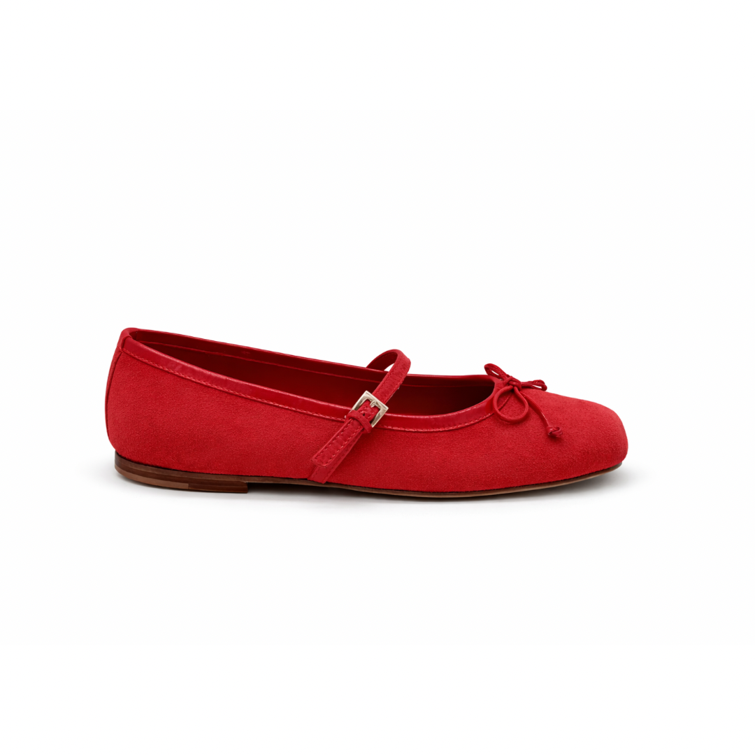 Roma Femme - Cuir suédé Rouge