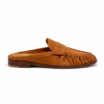 Mule Laurent Femme - Cuir Daim Camel