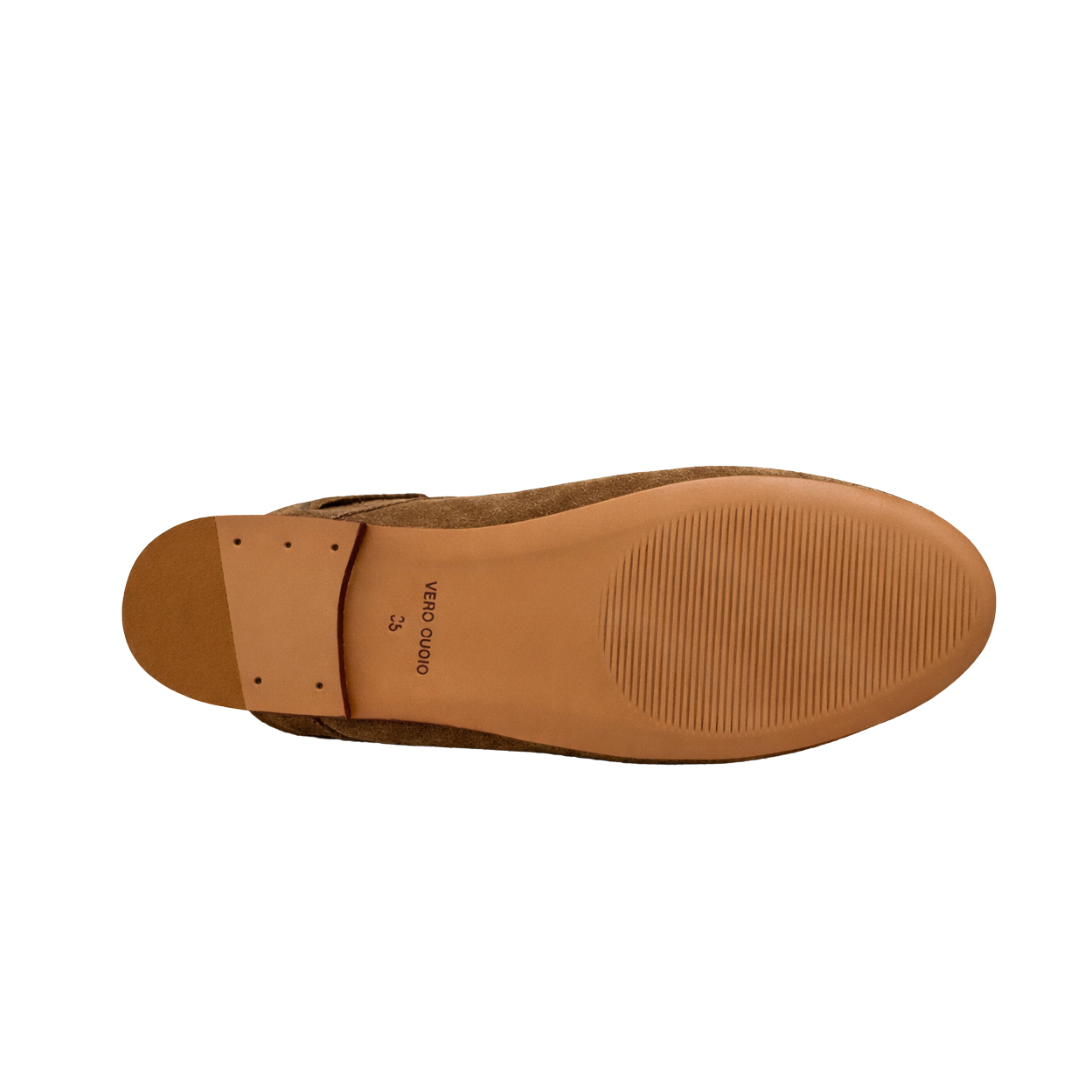 Mule Ibiza - Cuir daim Camel