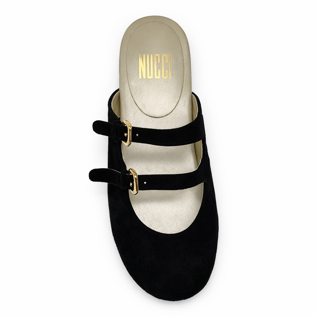 Mule Milano - Cuir Suède Noir