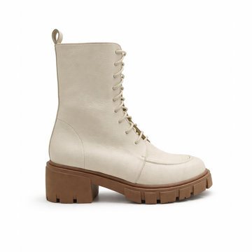 SANDRA - Cuir Beige ivoire