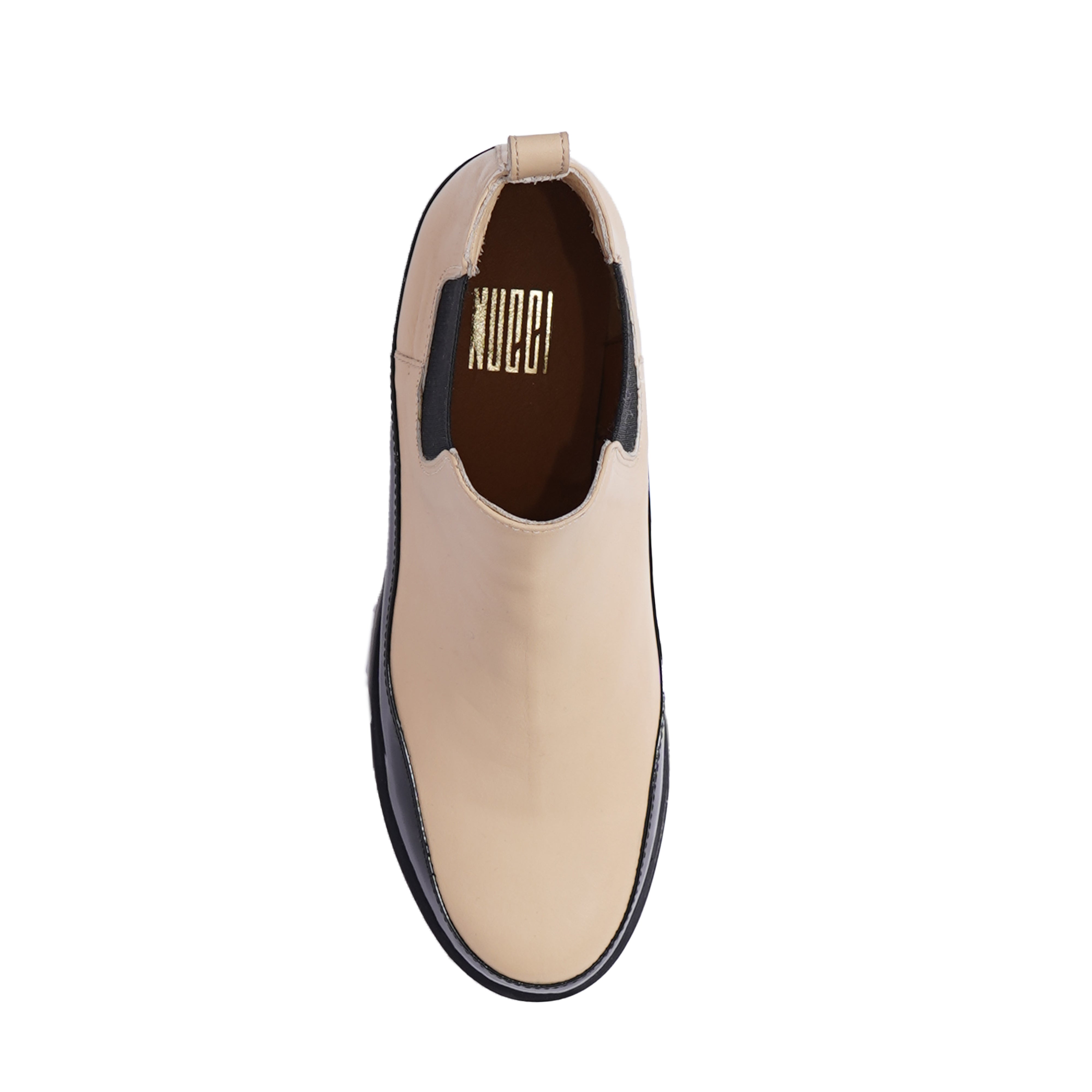 LUCCA - Cuir Noir Beige