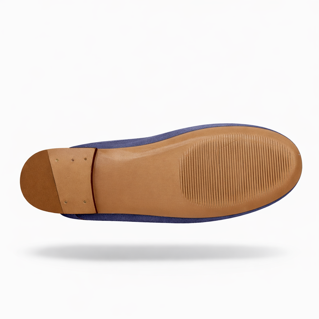 Mule imperiale - Cuir daim Blu notte