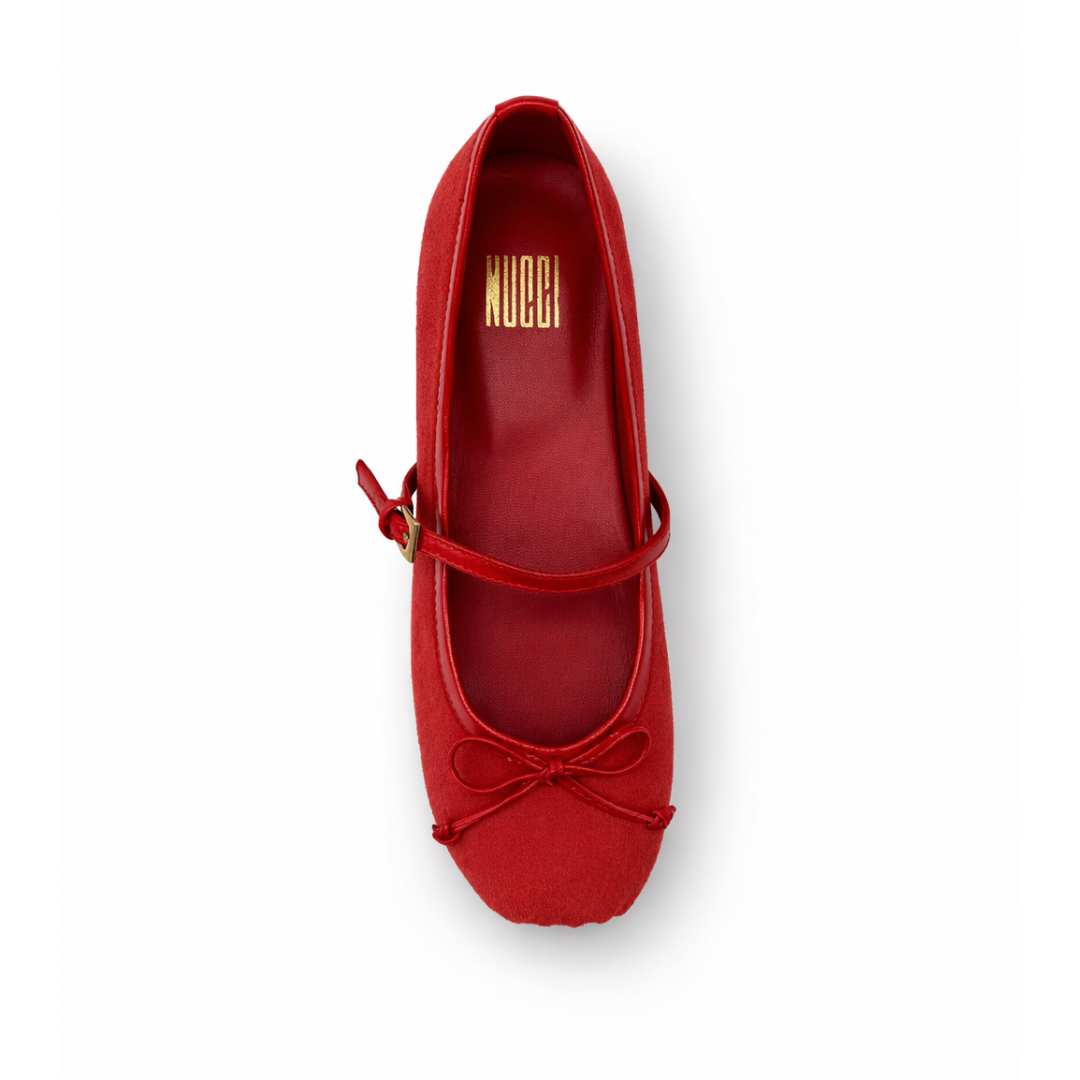 Roma Femme - Cuir suédé Rouge