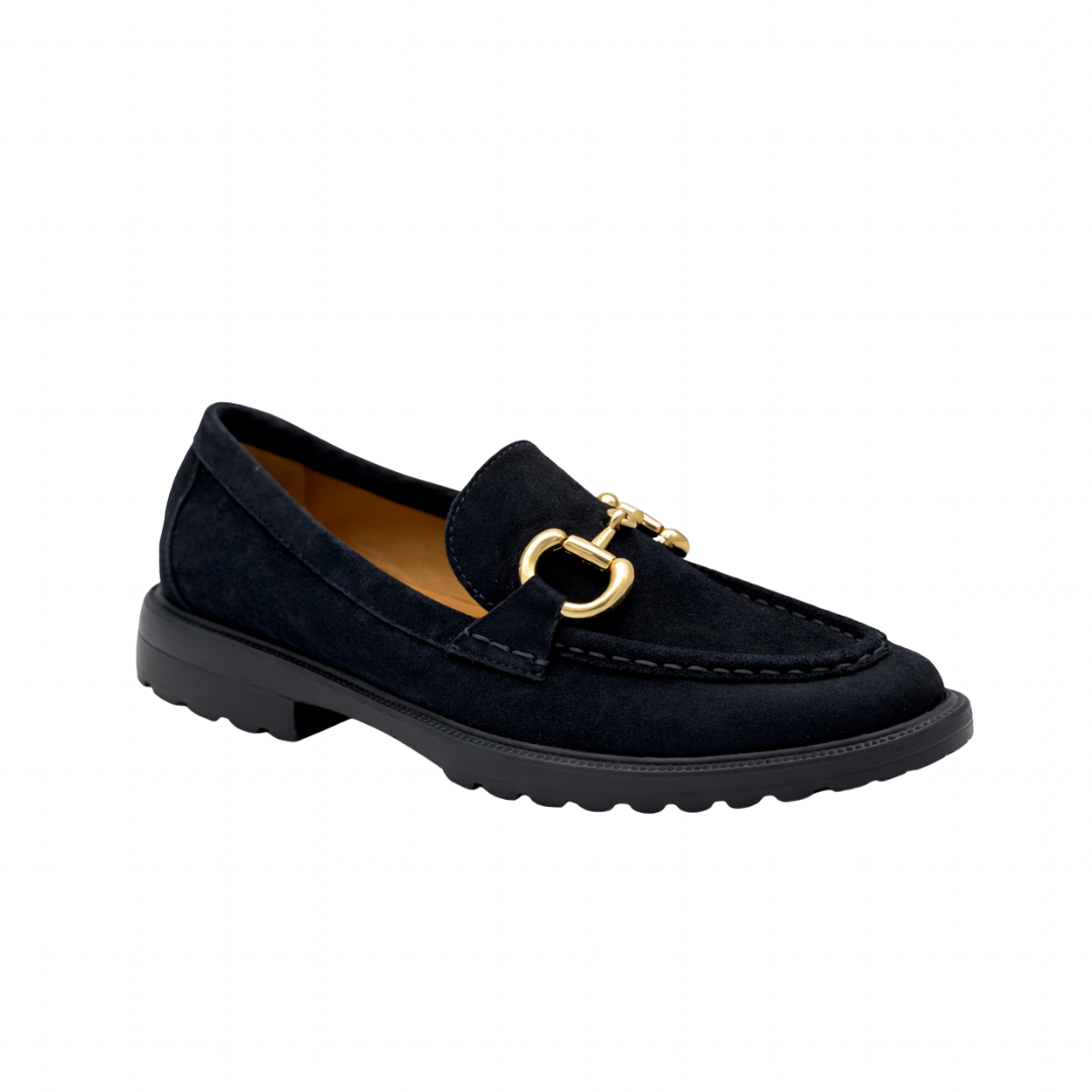 Vittoria - Cuir Daim Noir Doré