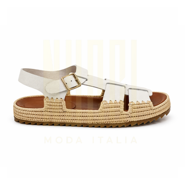 Sandale TERRA Femme - Cuir Blanc