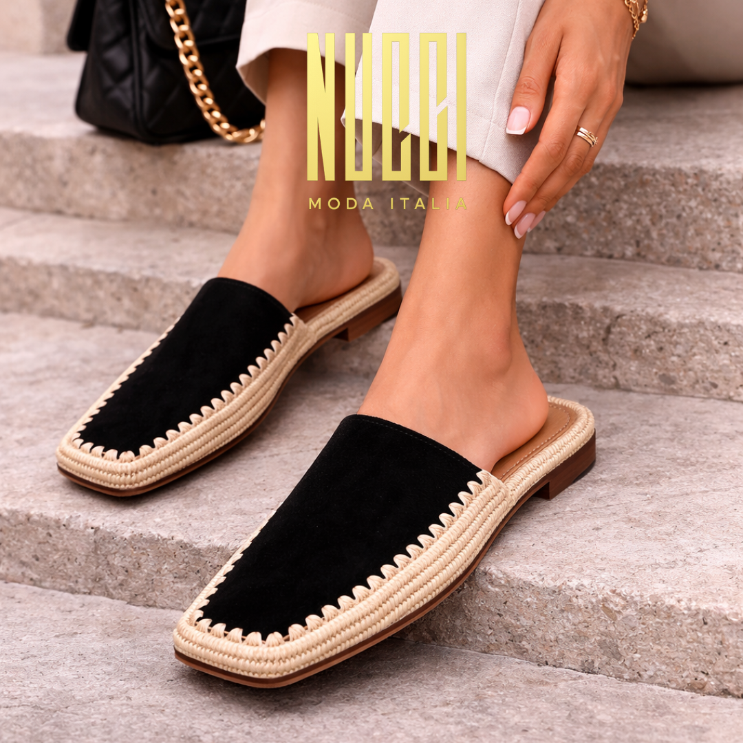 Mule Essenza - Cuir suède noir