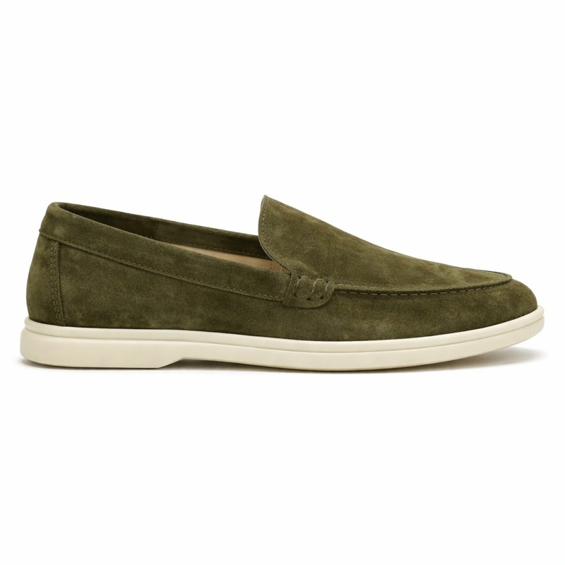 Loréa Homme - Cuir suède Vert kaki
