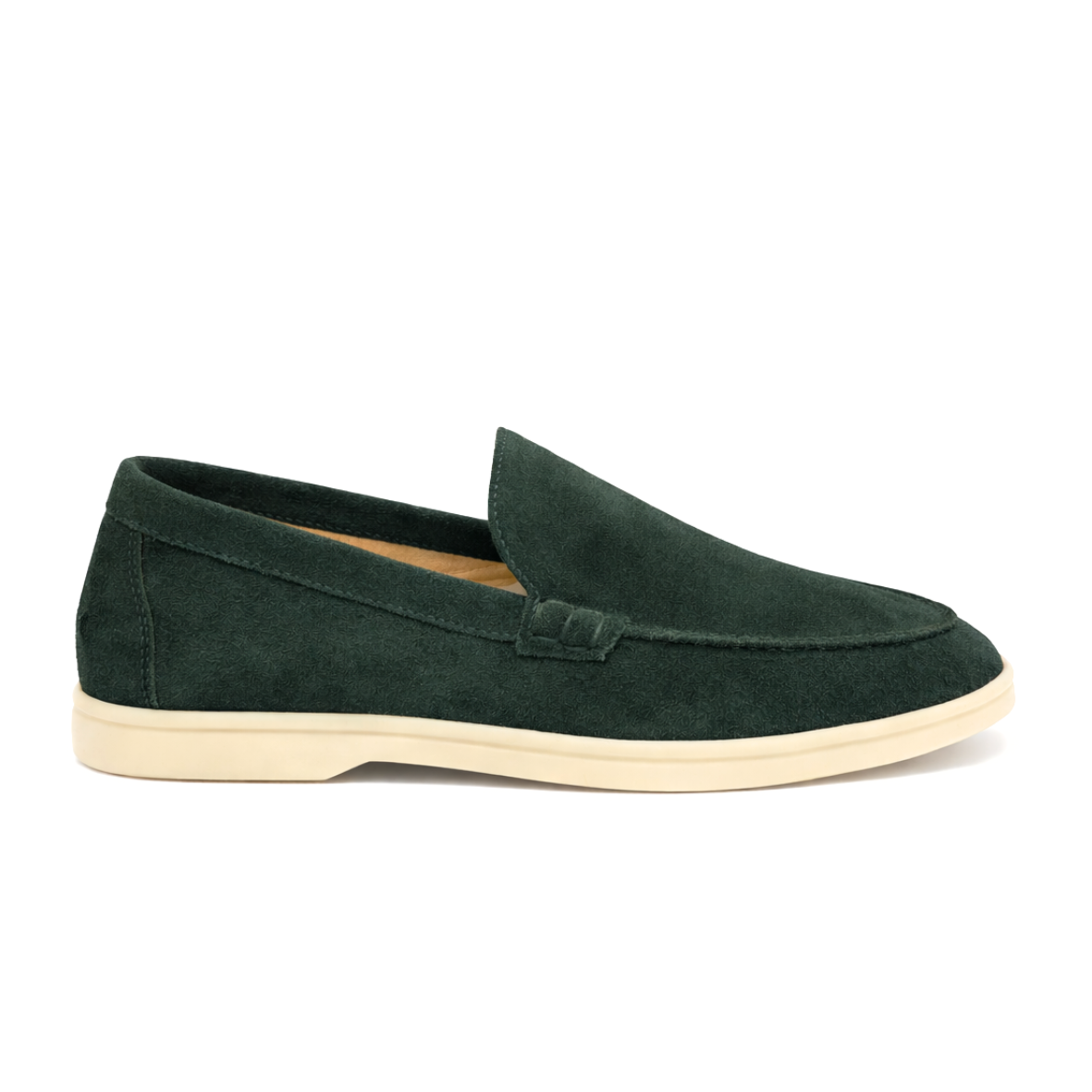 Lunéa Homme - Cuir Daim Vert Sapin