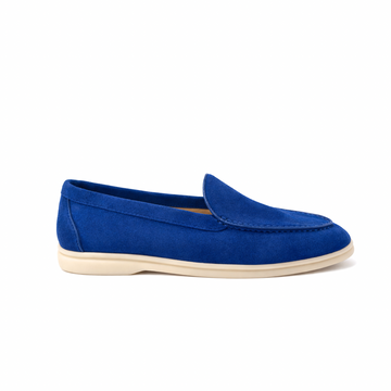Lunéa Femme - Cuir Daim Bleu cobalt