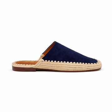 Mule Essenza - Cuir suède Bleu