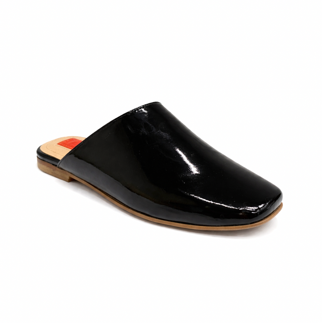 Mule Ayla - Cuir verni noir