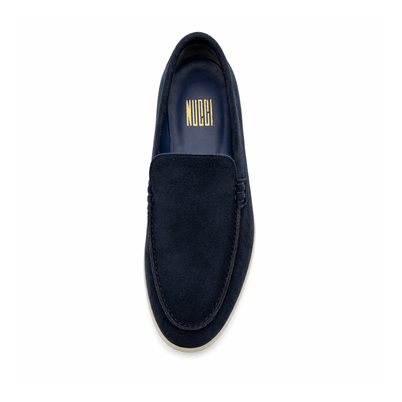 Lunéa Femme - Cuir Daim Bleu Marine