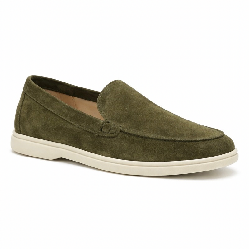 Loréa Homme - Cuir suède Vert kaki