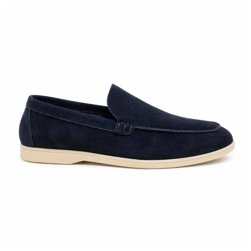 Lunéa Femme - Cuir Daim Bleu Marine